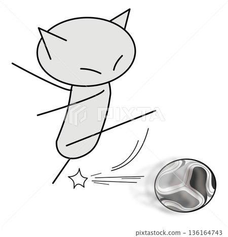 足球！貓射門 136164743