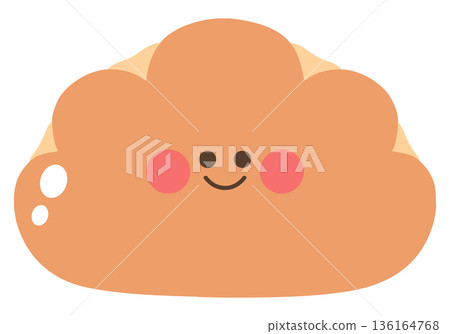 Cute cream bun Cute cream bun 136164768