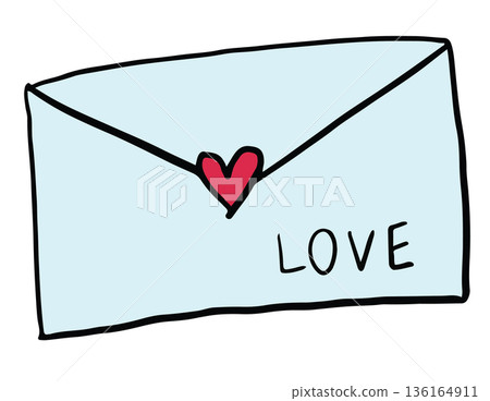 Hand drawn love letter png for Valentine's Day, wedding card, cute patch, shirt print, brooch, girl power, sticker, love sign, heart symbol, label, tattoo, sticker, envelope icon Hand drawn love letter png for Valentine's Day, wedding card, cute patch, shirt print, brooch, girl power, sticker, love sign, heart symbol, label, tattoo, sticker, envelope icon 136164911