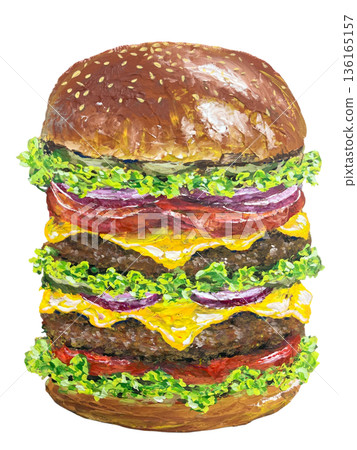 漢堡丙烯畫 漢堡丙烯畫 136165157