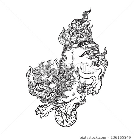 Komainu Vector Illustration 136165549
