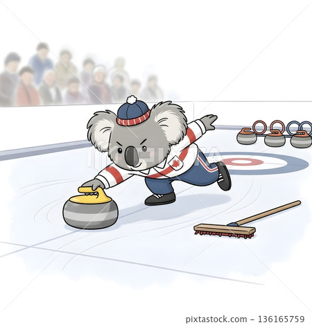 Curling Koala 136165759