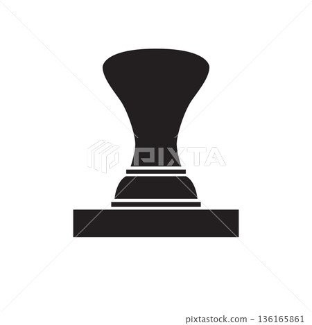 Black Rubber Stamp Icon Black Rubber Stamp Icon 136165861