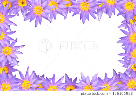 Lotus flower blossom Border Frame 136165938