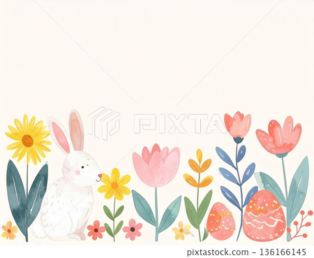 鮮花和兔子 鮮花和兔子 136166145