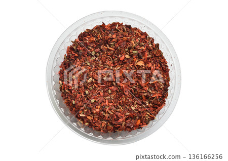 A mixture of spices for cooking meat. 136166256