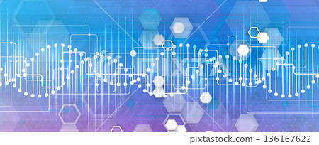 Scientific or medica background, DNA strands, connected neural web Scientific or medica background, DNA strands, connected neural web 136167622