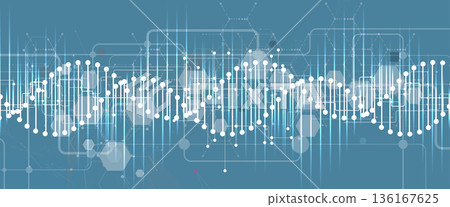 Scientific or medica background, DNA strands, connected neural web 136167625