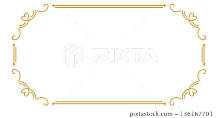 優雅的心形邊框 136167701