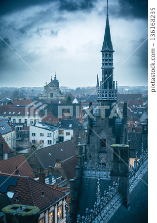 Winter Rooftops of Bruges Winter Rooftops of Bruges 136168235