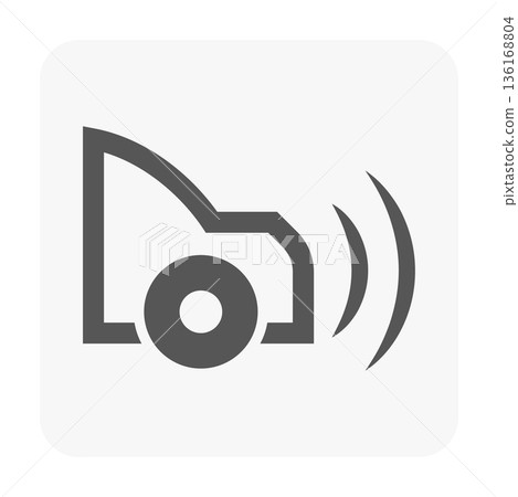 Vehicle Radar Sensor Vector Icon Vehicle Radar Sensor Vector Icon 136168804