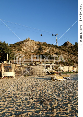 Beach chairs hill. High quality photo 136169659