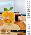 Fruit jelly at a stylish cafe 136169999