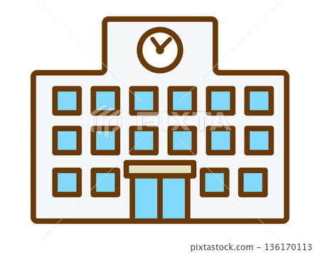 School building illustration material 2 School building illustration material 2 136170113