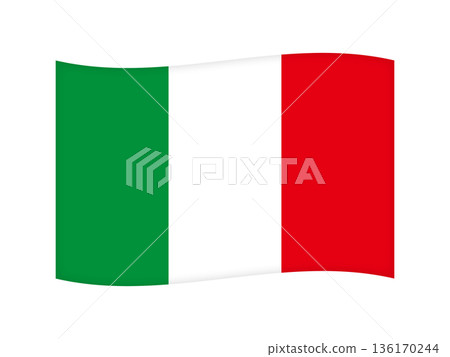 簡易義大利國旗插圖素材 4 136170244