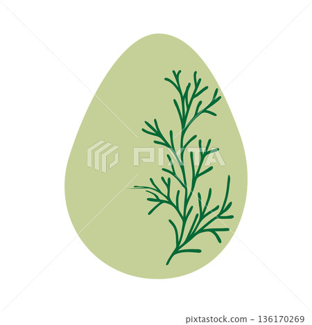 Easter egg with floral ornament, folk ornate illustration. Happy easter hand painted egg for spring holiday cards, tags Easter egg with floral ornament, folk ornate illustration. Happy easter hand painted egg for spring holiday cards, tags 136170269