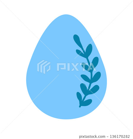 Easter egg with floral ornament, folk ornate illustration. Happy easter hand painted egg for spring holiday cards, tags Easter egg with floral ornament, folk ornate illustration. Happy easter hand painted egg for spring holiday cards, tags 136170282