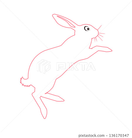Cartoon character of happy bunny couples with Easter flowers. Kawaii hares for Eastery card, sticker, banner, package design. Vector illustration Cartoon character of happy bunny couples with Easter flowers. Kawaii hares for Eastery card, sticker, banner, package design. Vector illustration 136170347