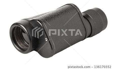 Black monocular telescope for long distance observation and spying Black monocular telescope for long distance observation and spying 136170352