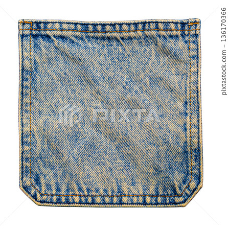 Blue jeans pocket creating a fabric texture background Blue jeans pocket creating a fabric texture background 136170366