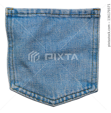 Blue indigo denim fabric jeans pocket texture Blue indigo denim fabric jeans pocket texture 136170371
