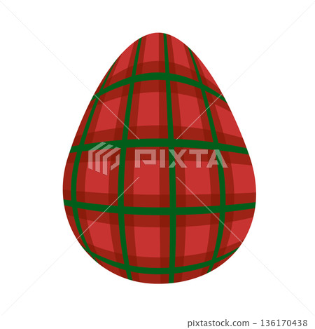 Easter egg in a tartan pattern. Scottish pattern in a colorful check. Traditional Scottish tartan background. Easter egg in a tartan pattern. Scottish pattern in a colorful check. Traditional Scottish tartan background. 136170438