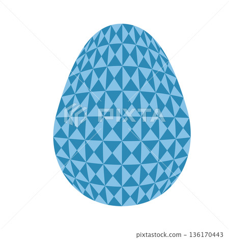Easter egg in a tartan pattern. Scottish pattern in a colorful check. Traditional Scottish tartan background. 136170443