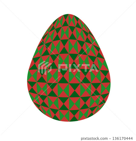 Easter egg in a tartan pattern. Scottish pattern in a colorful check. Traditional Scottish tartan background. 136170444