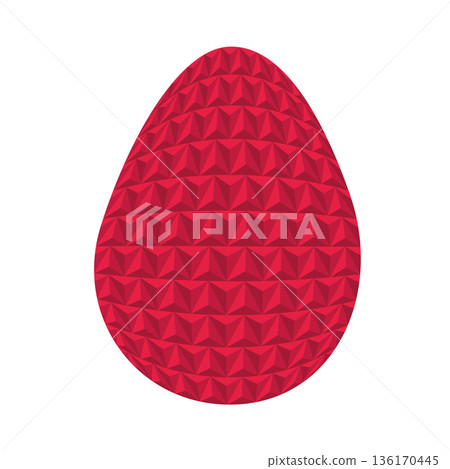 Easter egg in a tartan pattern. Scottish pattern in a colorful check. Traditional Scottish tartan background. 136170445