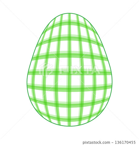 Easter Egg with a pattern Vichy check, French check, gingham - Gingham 136170455