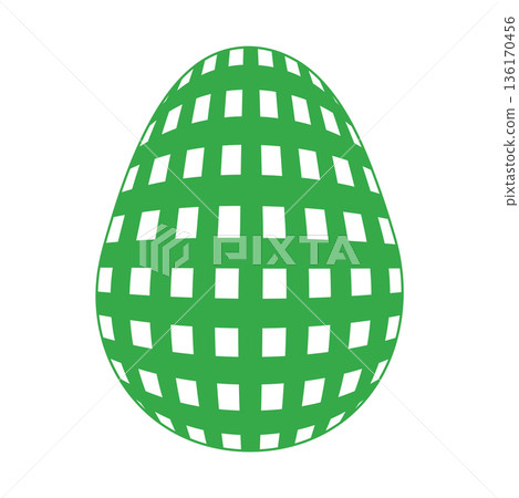 Easter Egg with a pattern Vichy check, French check, gingham - Gingham 136170456