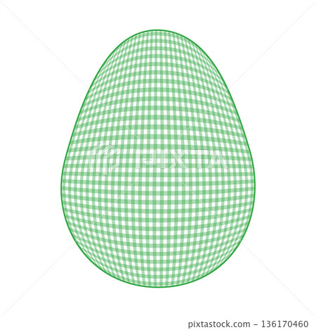 Easter Egg with a pattern Vichy check, French check, gingham - Gingham 136170460