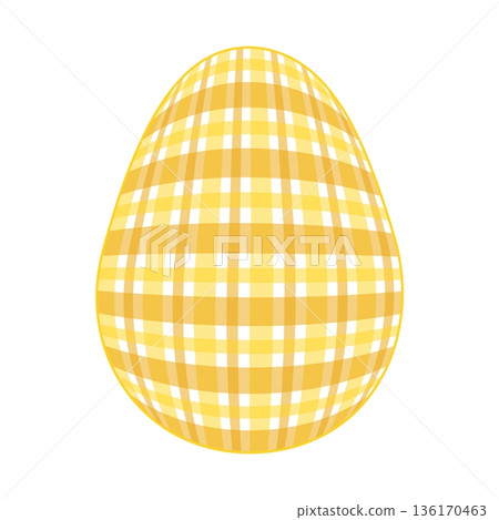 Easter Egg with a pattern Vichy check, French check, gingham - Gingham 136170463