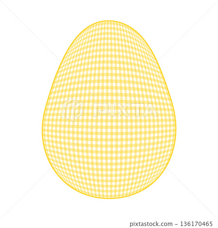 Easter Egg with a pattern Vichy check, French check, gingham - Gingham 136170465