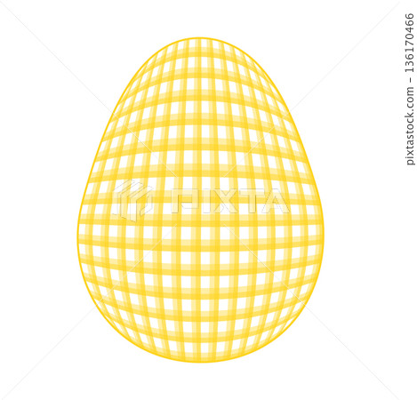 Easter Egg with a pattern Vichy check, French check, gingham - Gingham Easter Egg with a pattern Vichy check, French check, gingham - Gingham 136170466