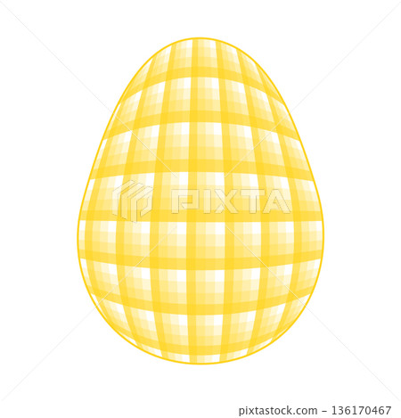Easter Egg with a pattern Vichy check, French check, gingham - Gingham Easter Egg with a pattern Vichy check, French check, gingham - Gingham 136170467