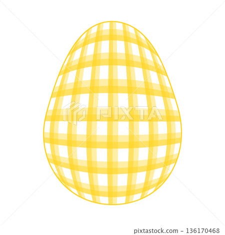 Easter Egg with a pattern Vichy check, French check, gingham - Gingham Easter Egg with a pattern Vichy check, French check, gingham - Gingham 136170468