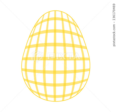 Easter Egg with a pattern Vichy check, French check, gingham - Gingham Easter Egg with a pattern Vichy check, French check, gingham - Gingham 136170469