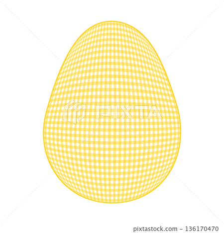 Easter Egg with a pattern Vichy check, French check, gingham - Gingham Easter Egg with a pattern Vichy check, French check, gingham - Gingham 136170470