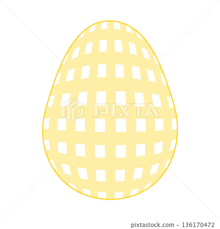 Easter Egg with a pattern Vichy check, French check, gingham - Gingham Easter Egg with a pattern Vichy check, French check, gingham - Gingham 136170472