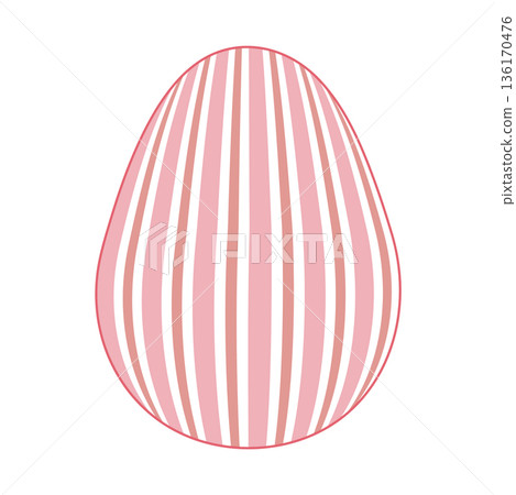 Easter Egg with a pattern Vichy check, French check, gingham - Gingham 136170476