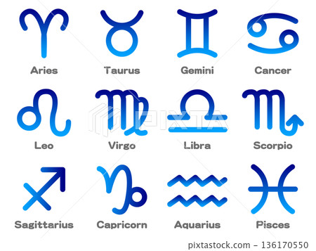 簡單的星座圖示插圖素材集 簡單的星座圖示插圖素材集 136170550
