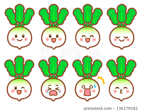 可愛蘿蔔插畫素材組 2 136170582