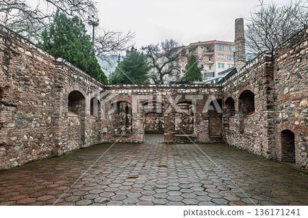 The historic Umur bey Bathhouse located in Bursa. 136171241