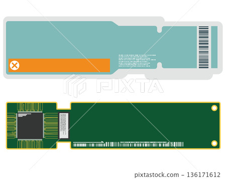 Sci-fi/near-future UI banner and label design materials 136171612