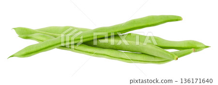 bean pods isolate on a white background 136171640