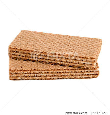 Isolate wafers on a white background Isolate wafers on a white background 136171642