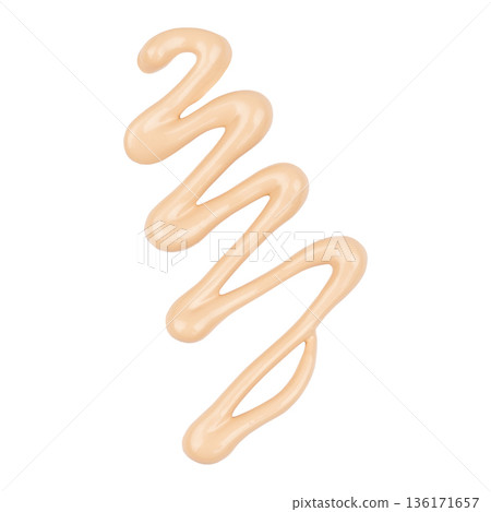Isolated foundation cream on white background 136171657