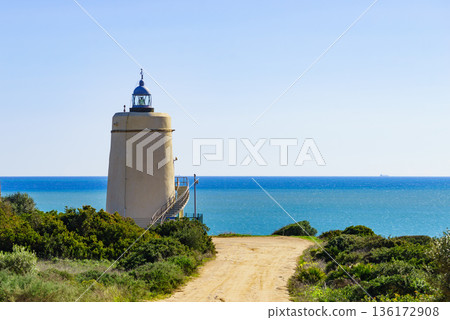 Carbonera lighthouse, Punta Mala, La Alcaidesa, Spain. 136172908