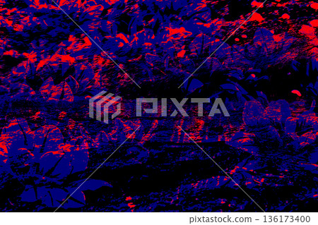 Red fire blue surreal decoration ornate Red fire blue surreal decoration ornate 136173400